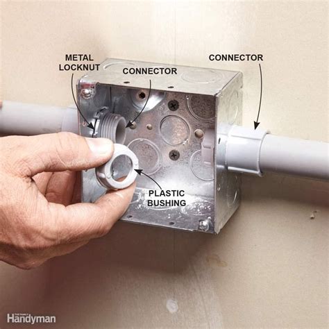 flexible metal conduit to plastic box|pvc conduit to metal box.